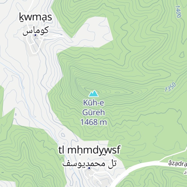 Map of Kūh-e Gūreh