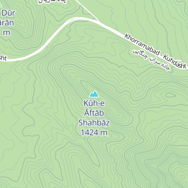 Map of Kūh-e Āftāb Shahbāz