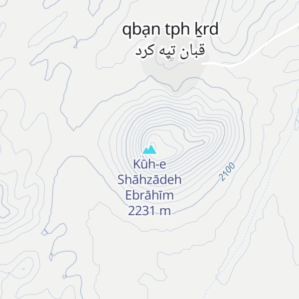 Map of Kūh-e Shāhzādeh Ebrāhīm