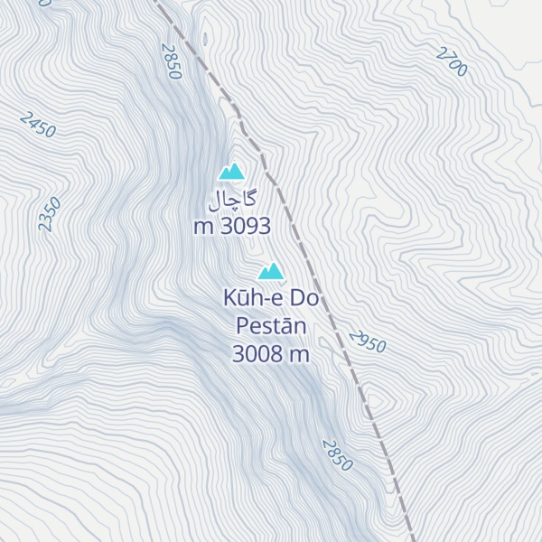 Map of Kūh-e Do Pestān