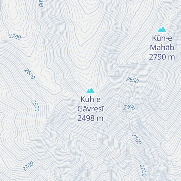 Map of Kūh-e Gāvresī