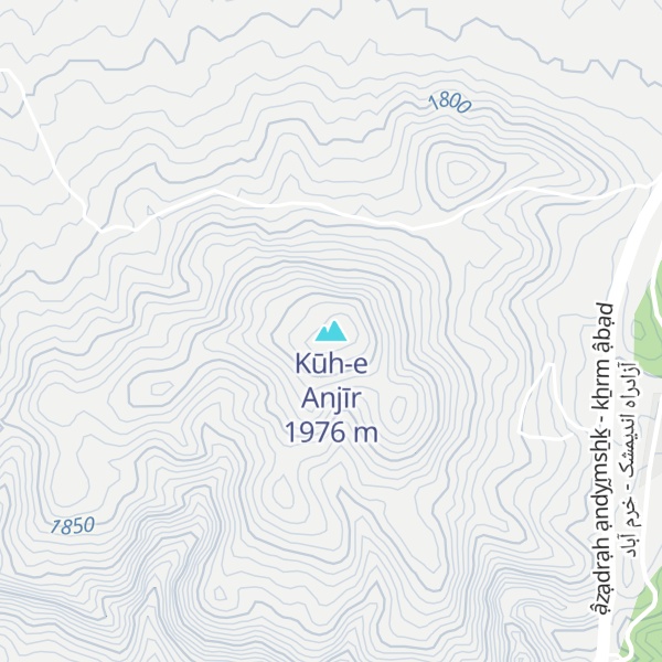 Map of Kūh-e Anjīr