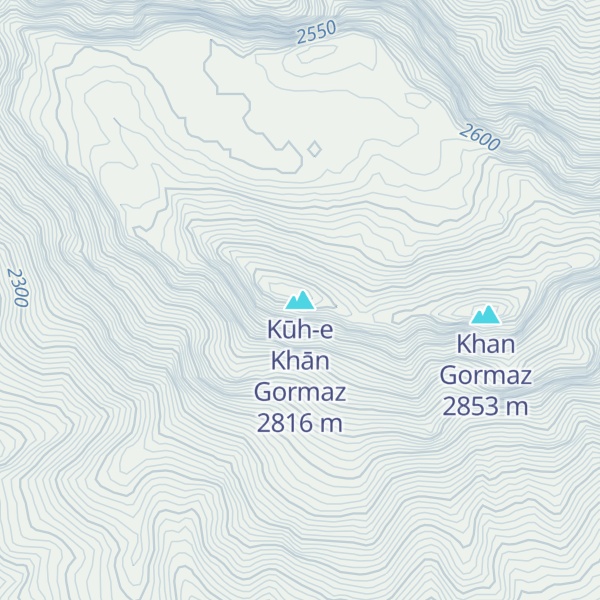 Map of Kūh-e Khān Gormaz