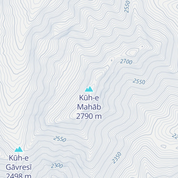 Map of Kūh-e Mahāb