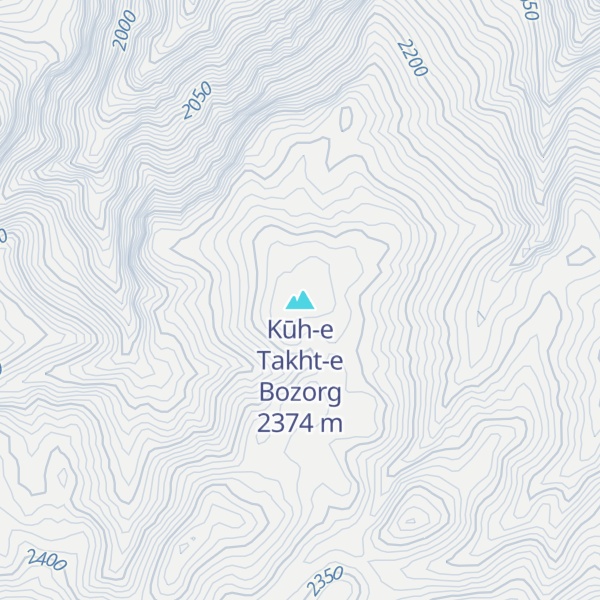 Map of Kūh-e Takht-e Bozorg