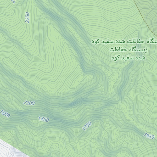 Map of Kūh-e Yāfteh Kūh