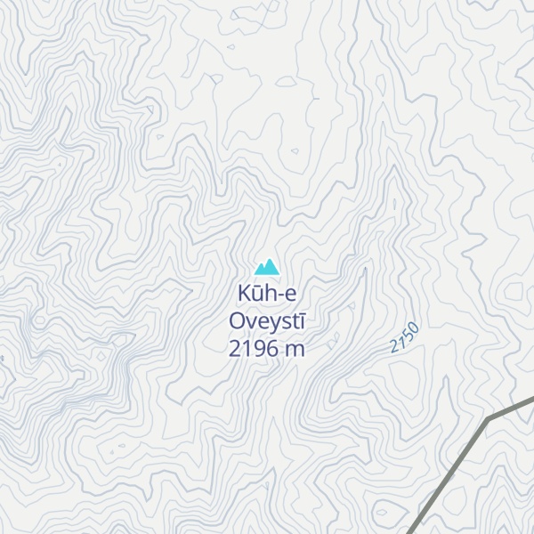 Map of Kūh-e Oveystī