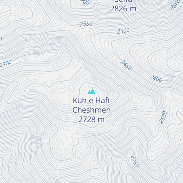 Map of Kūh-e Haft Cheshmeh