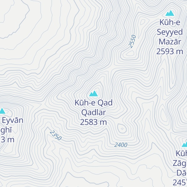 Map of Kūh-e Qad Qadlar