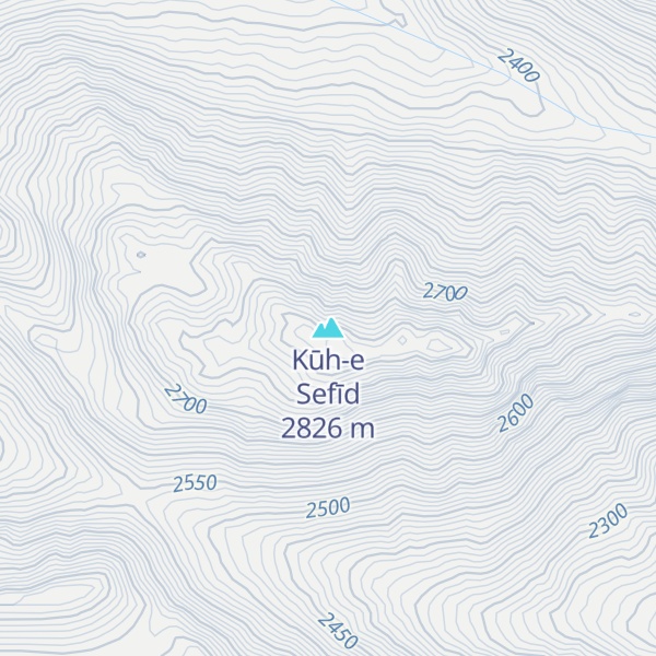 Map of Kūh-e Sefīd