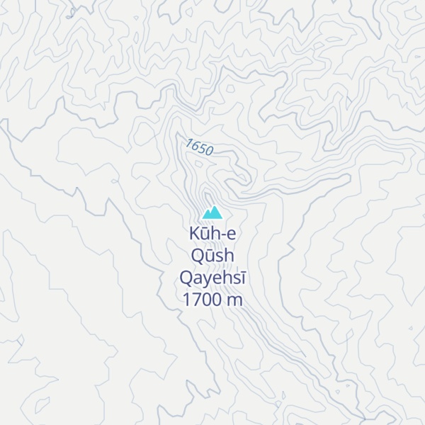 Map of Kūh-e Qūsh Qayehsī