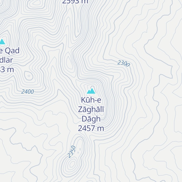 Map of Kūh-e Zāghālī Dāgh
