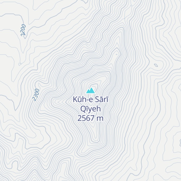 Map of Kūh-e Sārī Qīyeh