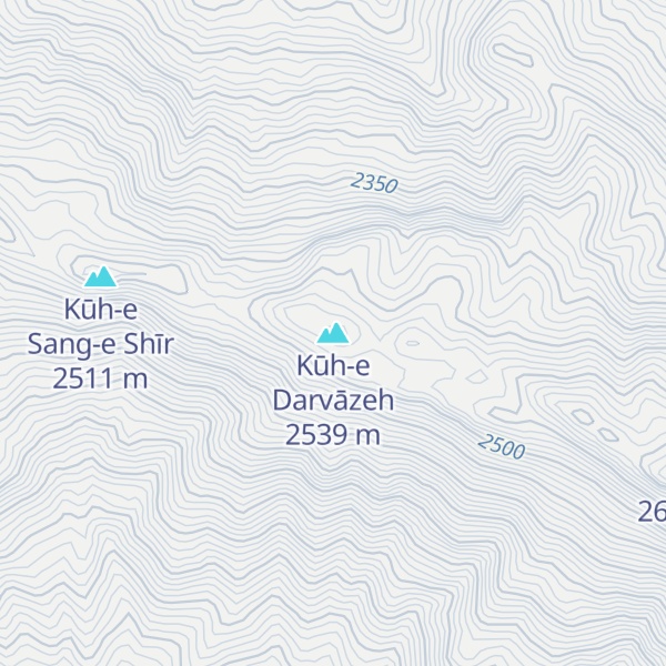 Map of Kūh-e Darvāzeh