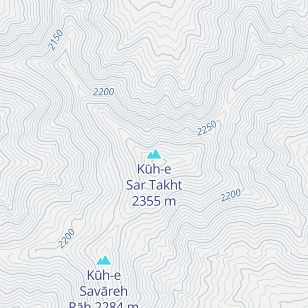 Map of Kūh-e Sar Takht