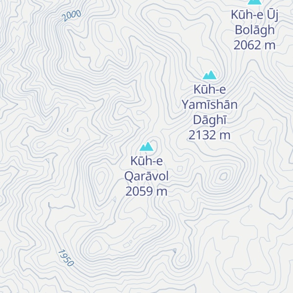 Map of Kūh-e Qarāvol