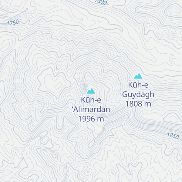 Map of Kūh-e ‘Alīmardān