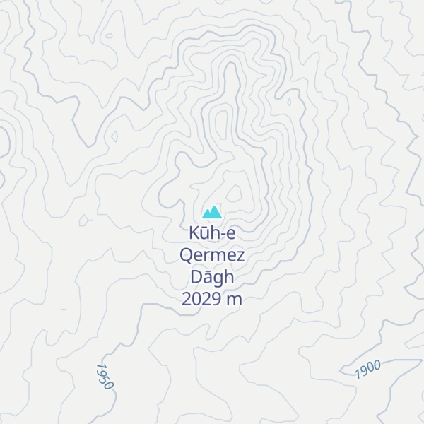 Map of Kūh-e Qermez Dāgh