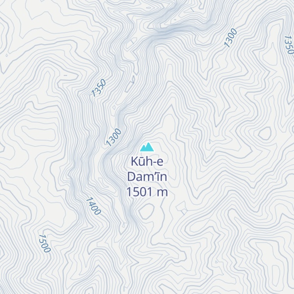 Map of Kūh-e Dam’īn