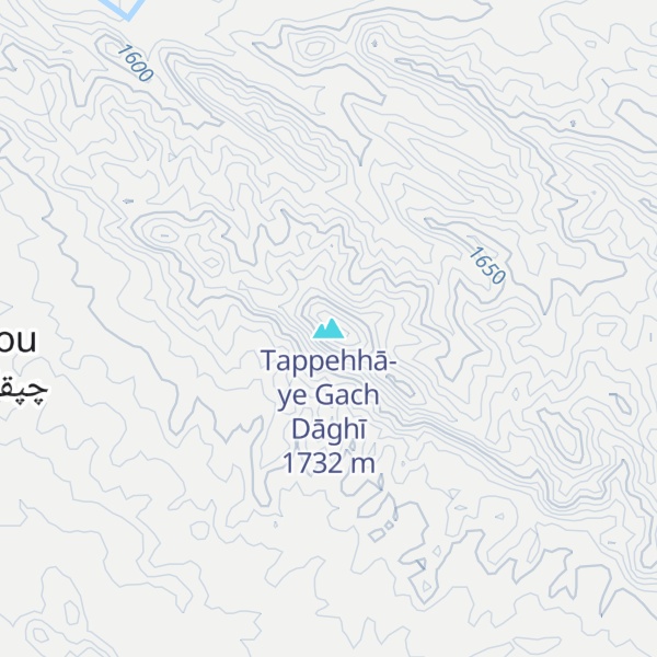 Map of Tappehhā-ye Gach Dāghī