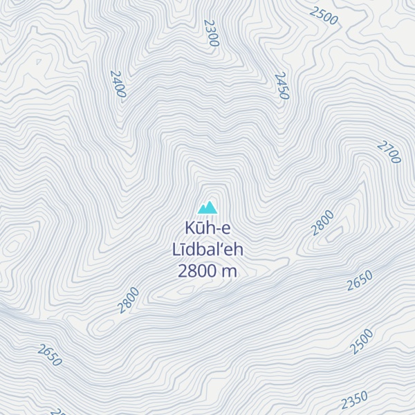 Map of Kūh-e Līdbal‘eh