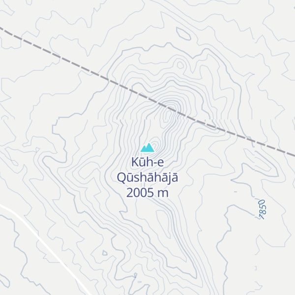 Map of Kūh-e Qūshāhājā