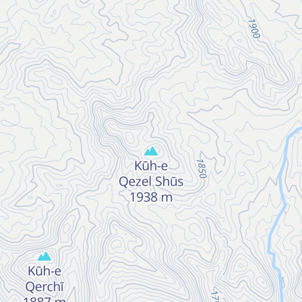 Map of Kūh-e Qezel Shūs