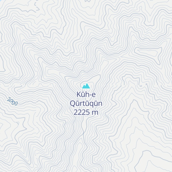 Map of Kūh-e Qūrtūqūn