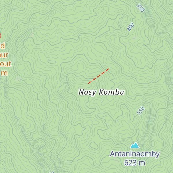Map of Nosy Komba viewpoint