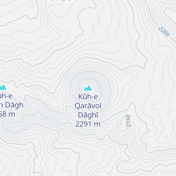 Map of Kūh-e Qarāvol Dāghī