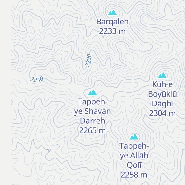 Map of Tappeh-ye Shavān Darreh