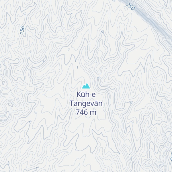 Map of Kūh-e Tangevān