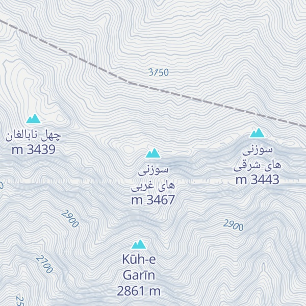 Map of سوزنی های غربی