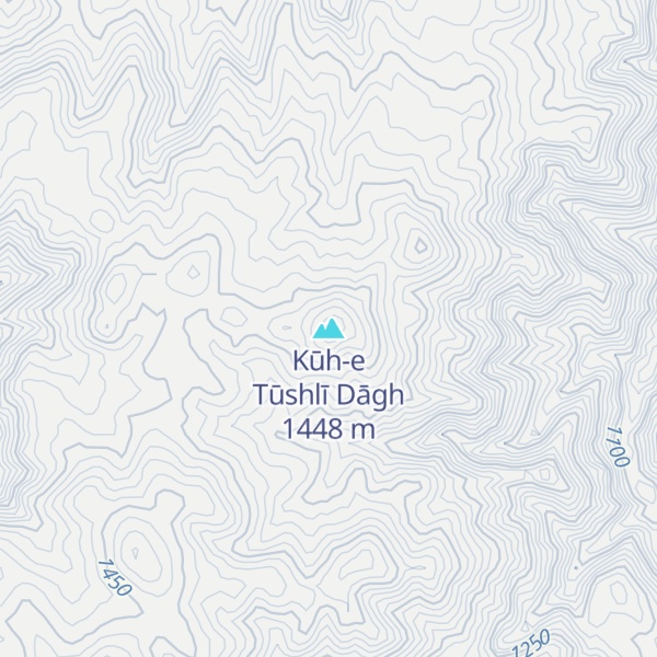 Map of Kūh-e Tūshlī Dāgh