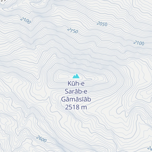 Map of Kūh-e Sarāb-e Gāmāsīāb