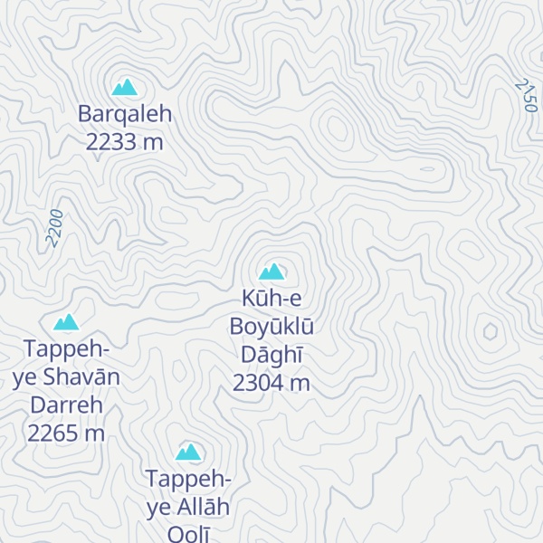 Map of Kūh-e Boyūklū Dāghī