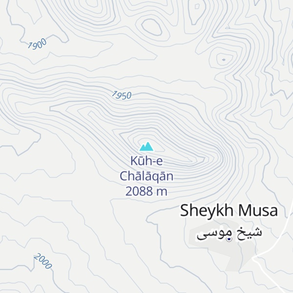 Map of Kūh-e Chālāqān