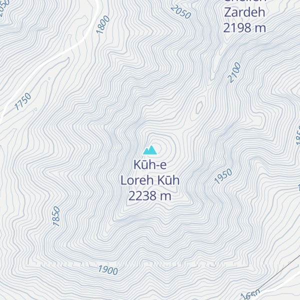 Map of Kūh-e Loreh Kūh