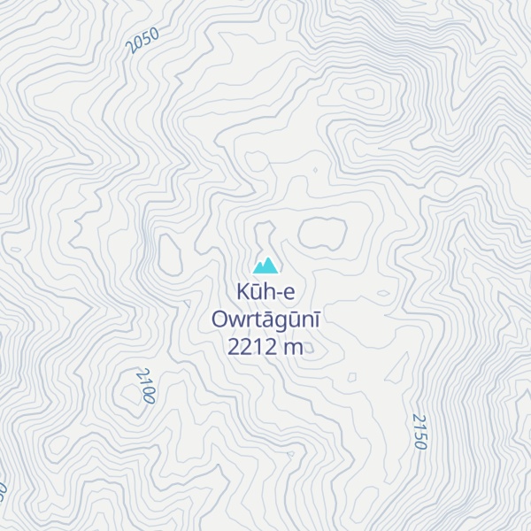 Map of Kūh-e Owrtāgūnī