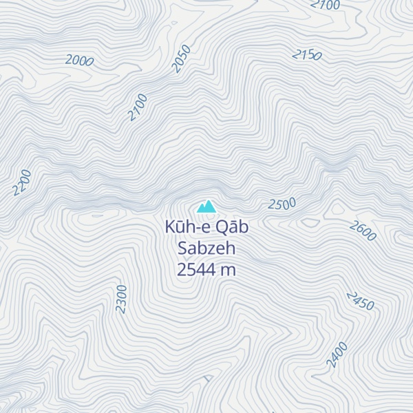 Map of Kūh-e Qāb Sabzeh