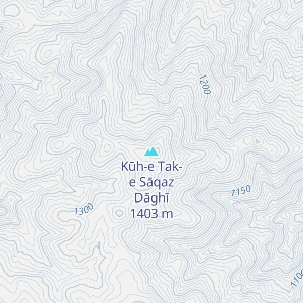Map of Kūh-e Tak-e Sāqaz Dāghī