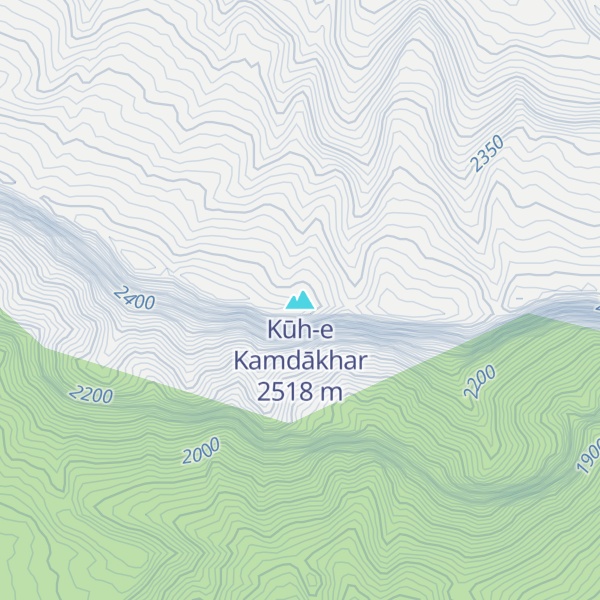 Map of Kūh-e Kamdākhar