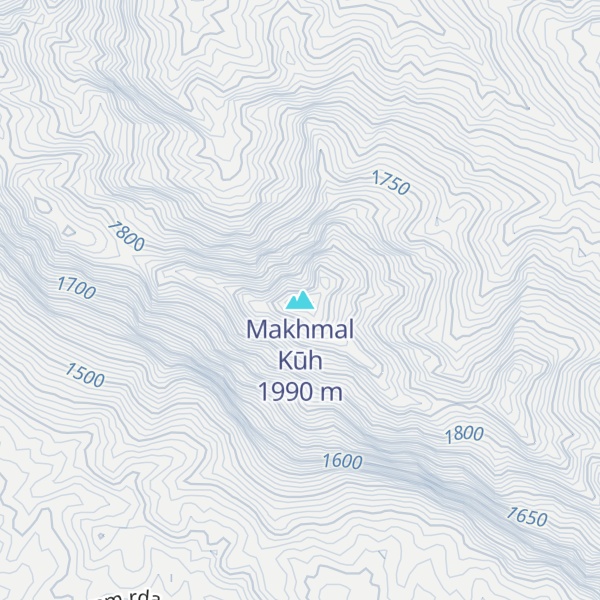 Map of Makhmal Kūh