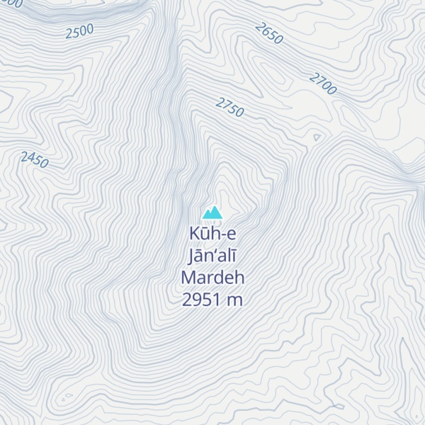 Map of Kūh-e Jān‘alī Mardeh