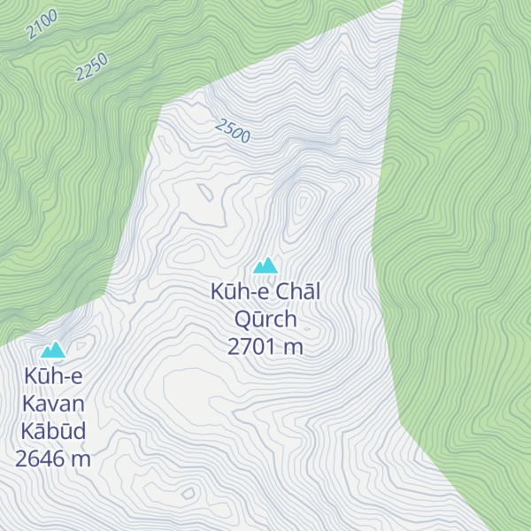 Map of Kūh-e Chāl Qūrch