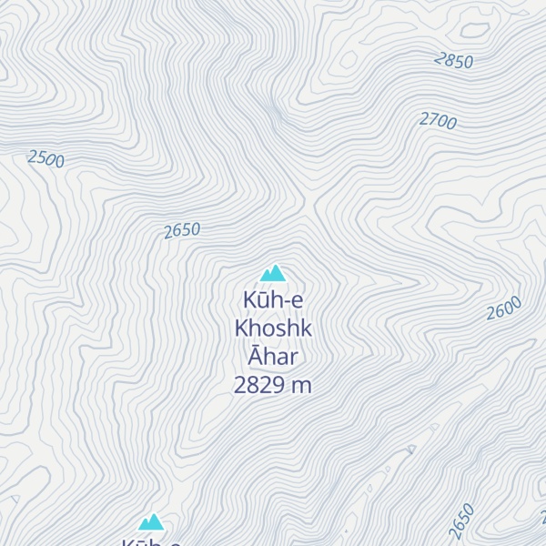 Map of Kūh-e Khoshk Āhar