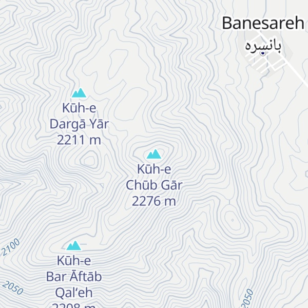 Map of Kūh-e Chūb Gār