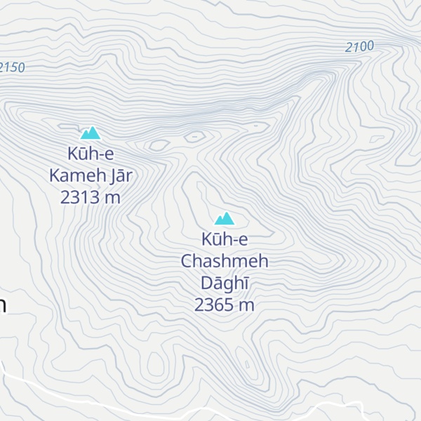 Map of Kūh-e Qīdār