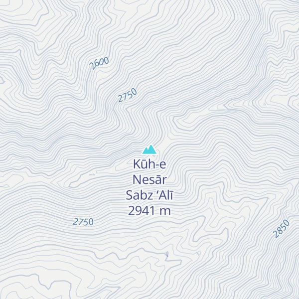 Map of Kūh-e Nesār Sabz ‘Alī