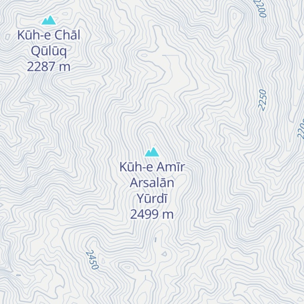 Map of Kūh-e Amīr Arsalān Yūrdī
